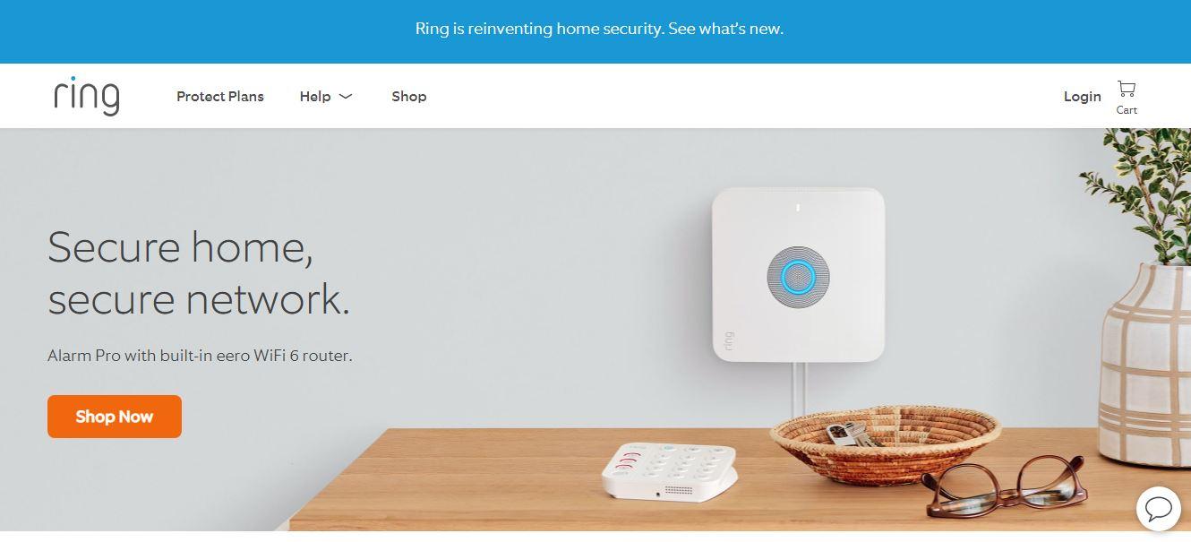 As a home security brand using Shopify, Ring carries a wide range of home security items, including video doorbells, security cameras, and security systems.