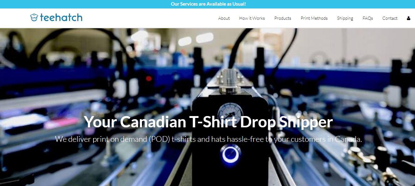 Teehatch t shirt dropshipping canada supplier