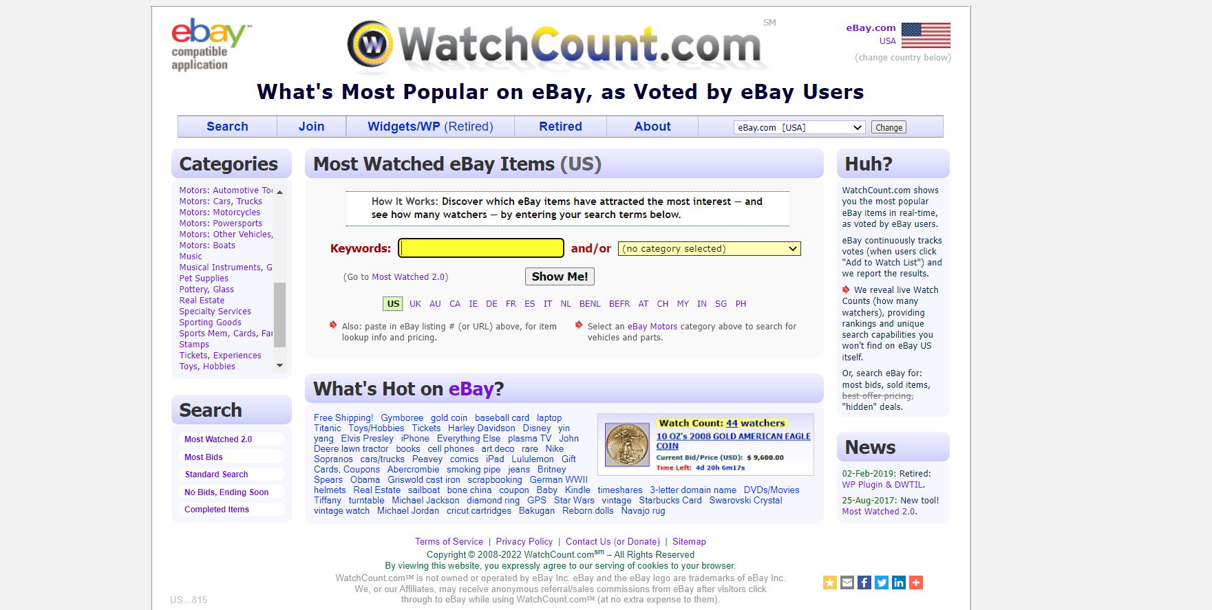 ebay watch count