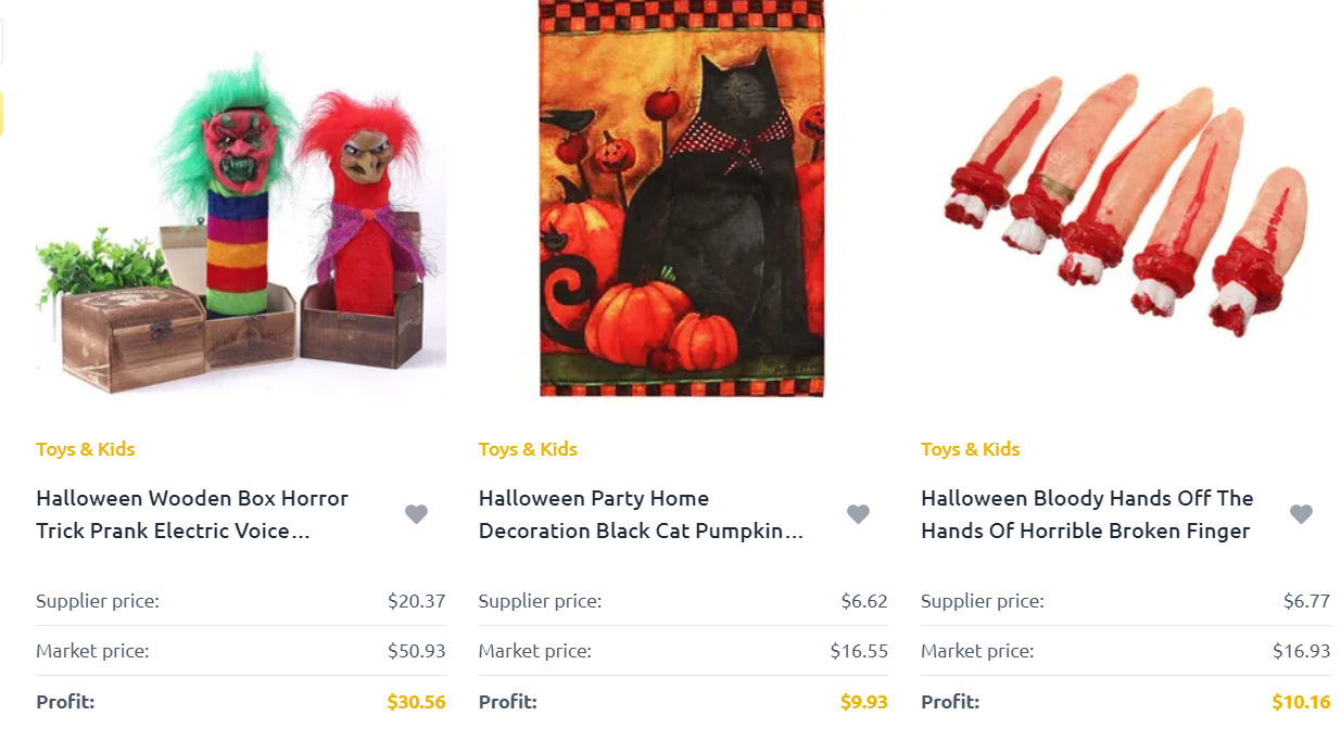 dropshipping halloween products