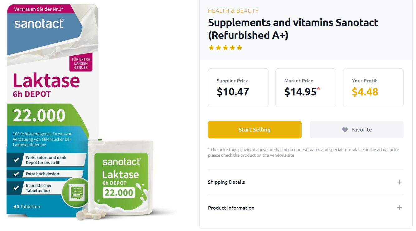 vitamins fitness dropshipping