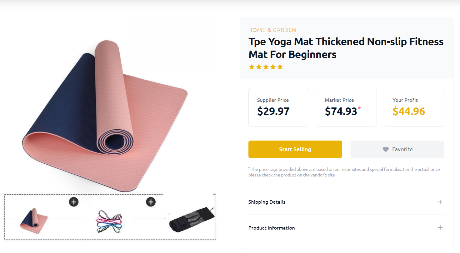 yoga mat fitness dropship