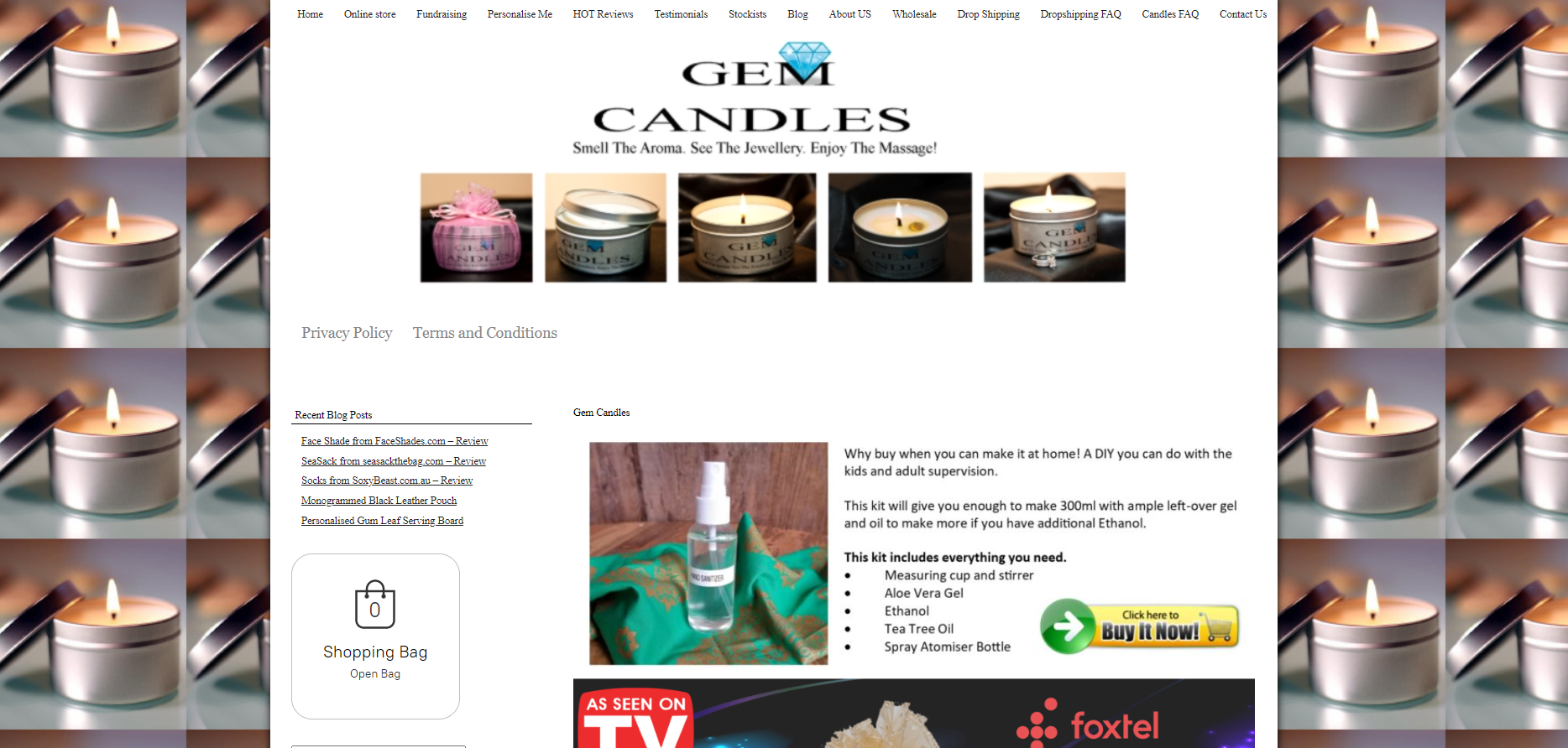 Gem Candles is a candle dropshipping supplier based in Australia, but ships its products worldwide.