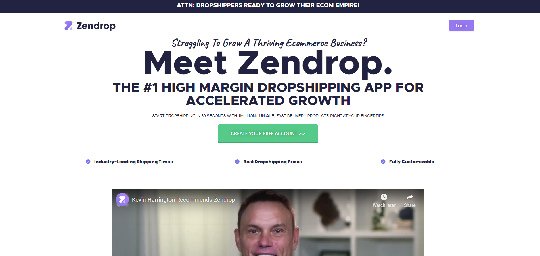 Zendrop is a one-stop shop that connects trustworthy wholesale suppliers with online retailers and dropshipping businesses.