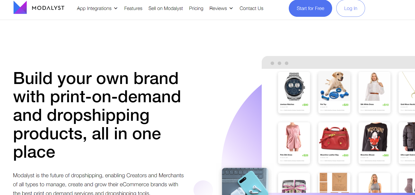 Modalyst is a free dropshipping platform that connects retailers with a network of reliable suppliers, making it easier to find profitable products and ensure customer satisfaction. Their dropshipping app offers a carefully curated selection of suppliers who have been rigorously vetted to ensure top-quality products and services.