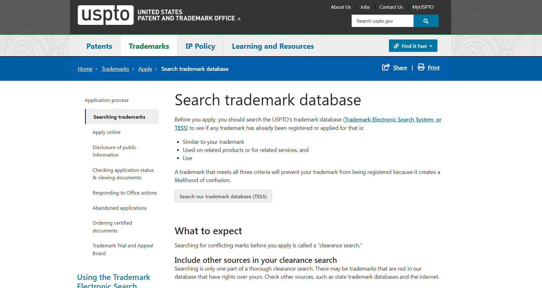 trademark database