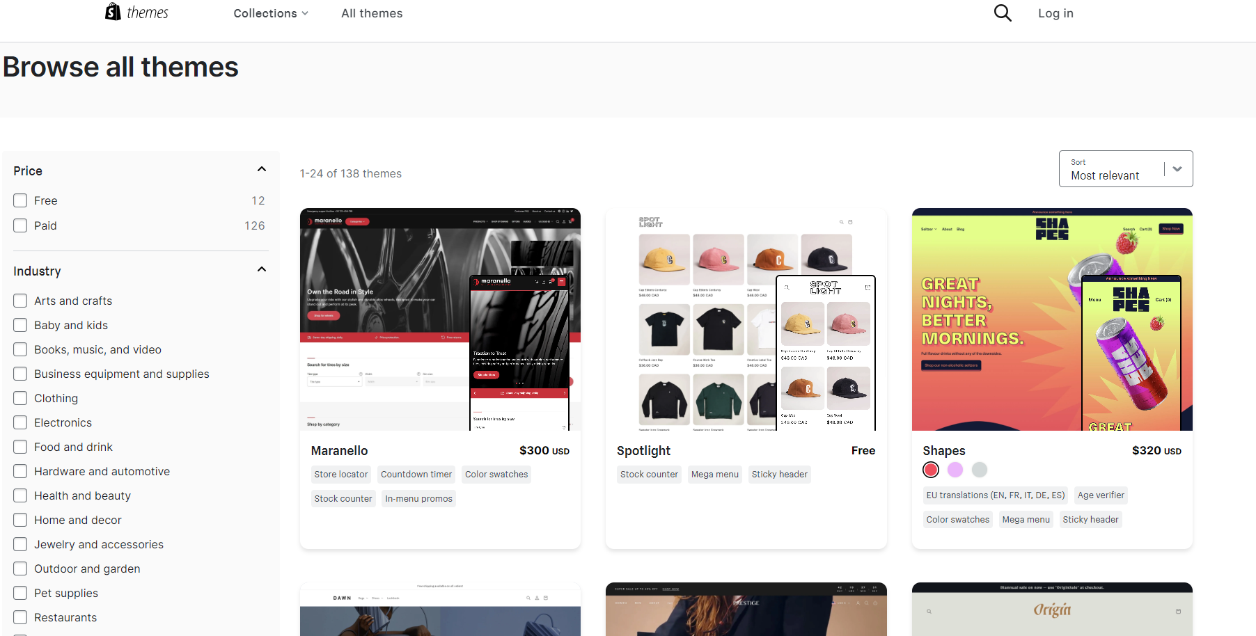 shopify themes