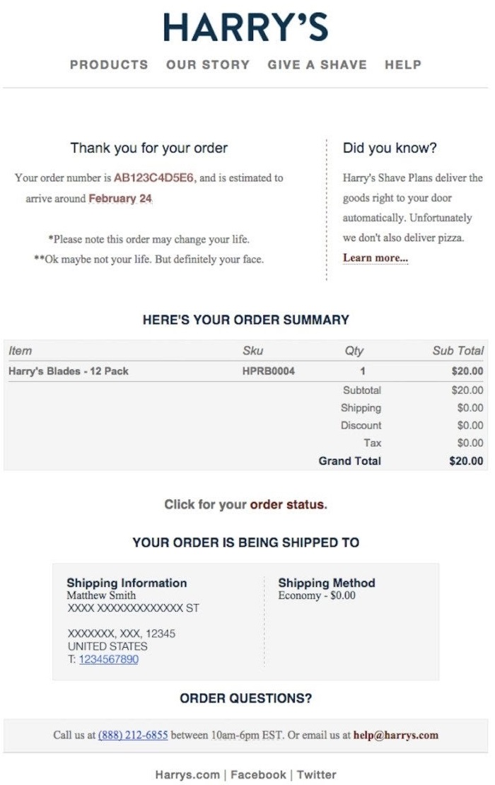 13 Order Confirmation Email Examples Templates For Ecommerce