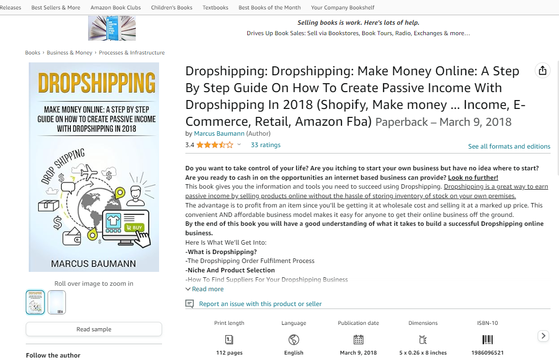 Dropshipping: Make Money Online: A Step By Step Guide On How To Start A Dropshipping Business, by Marcus Baumann