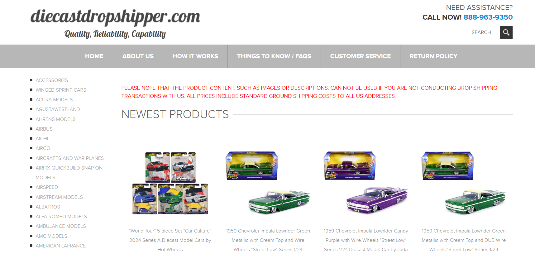 dropship toys suppliers die cast toys