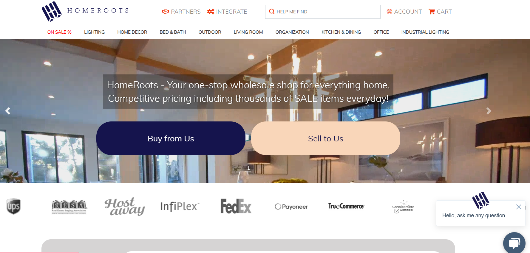 Based in New Jersey, HomeRoots is a B2B online shopping marketplace for home decor and furniture.